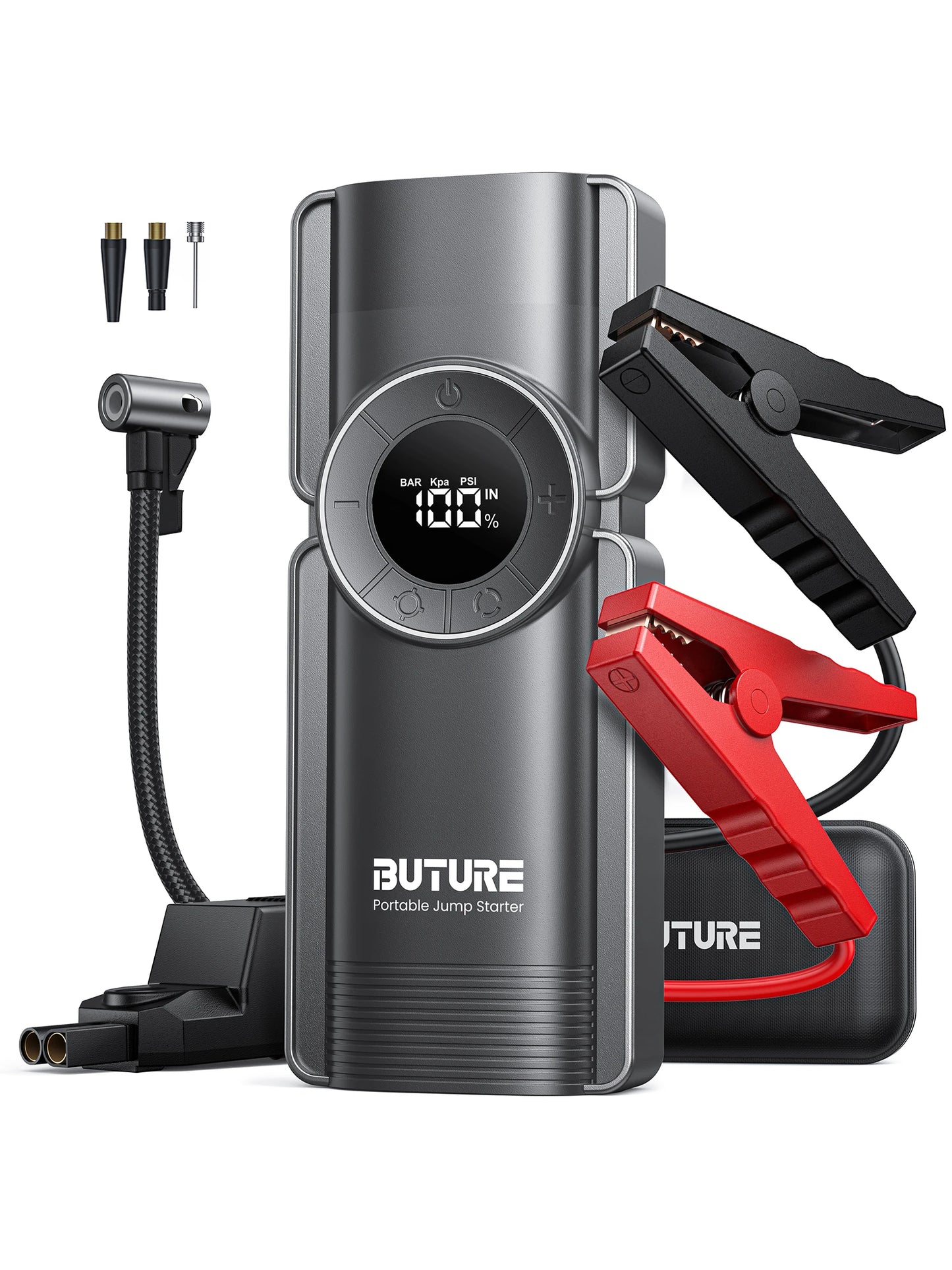 4-in-1 Car Jumpstarter & Power Bank with Air Compressor (Upgraded)