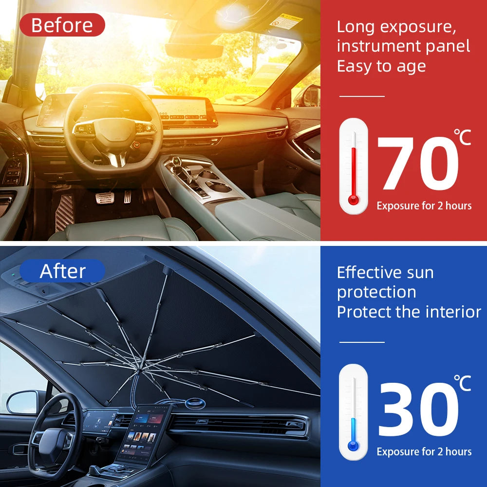 Car sunshade - with or without handle