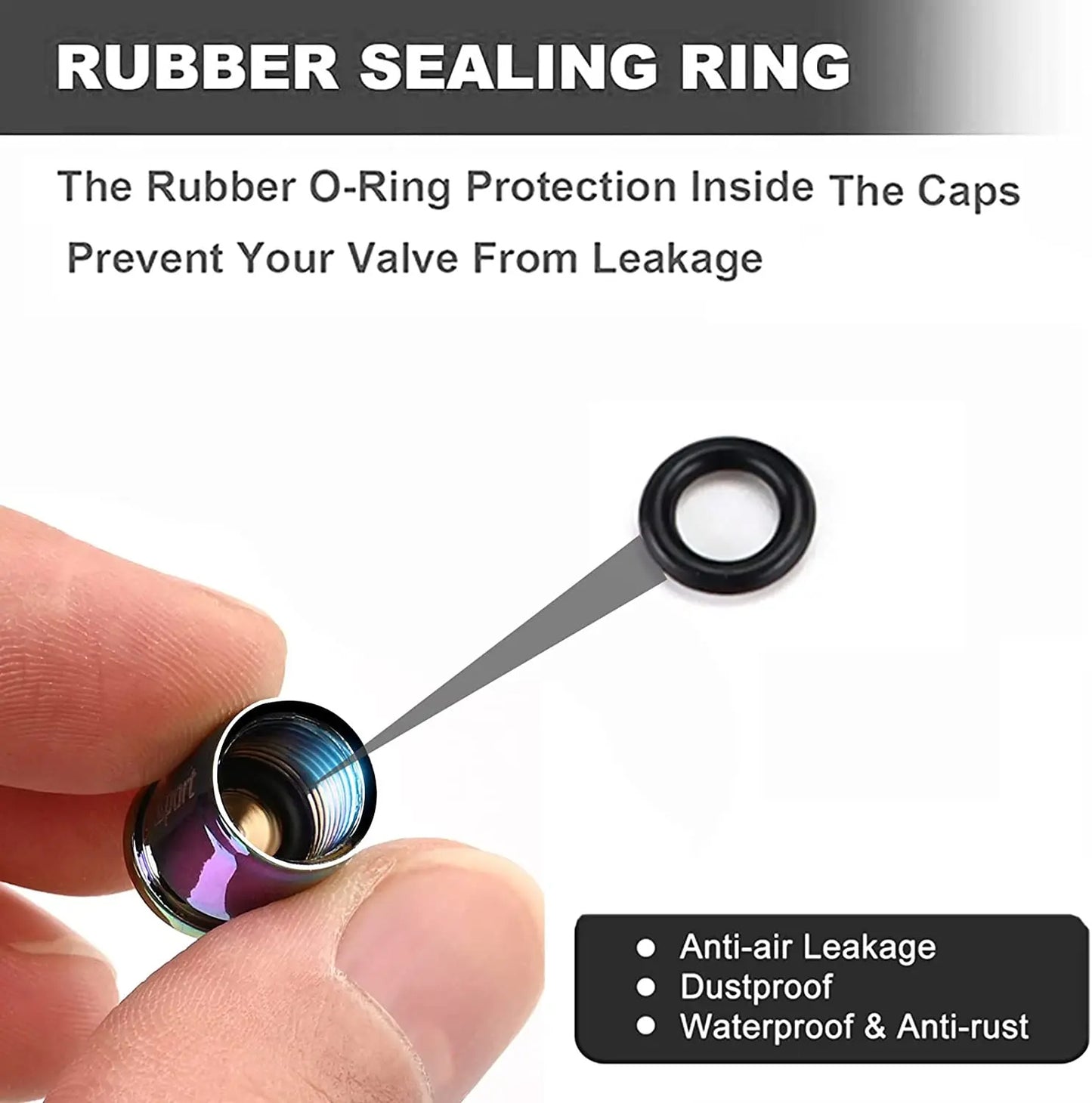 Anti-Theft Valve Caps (set 4) (with key)