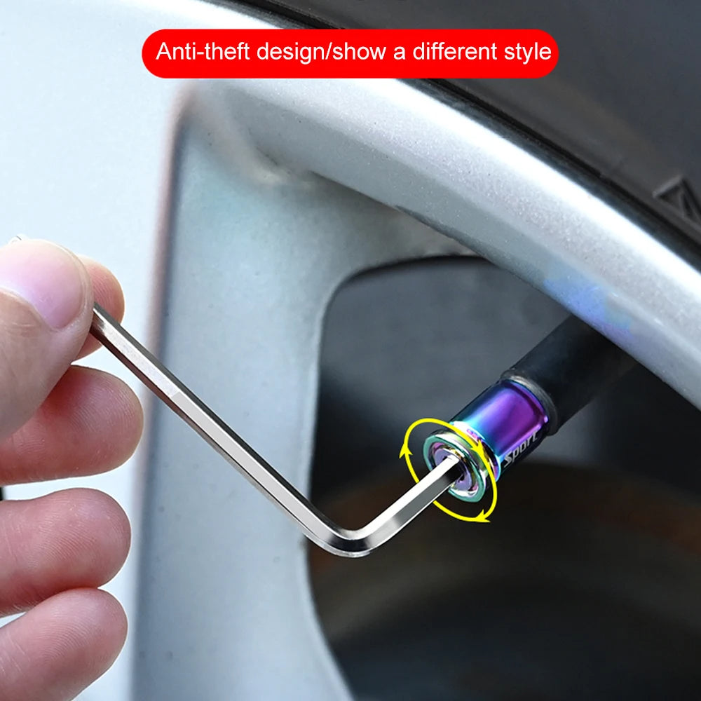 Anti-Theft Valve Caps (set 4) (with key)