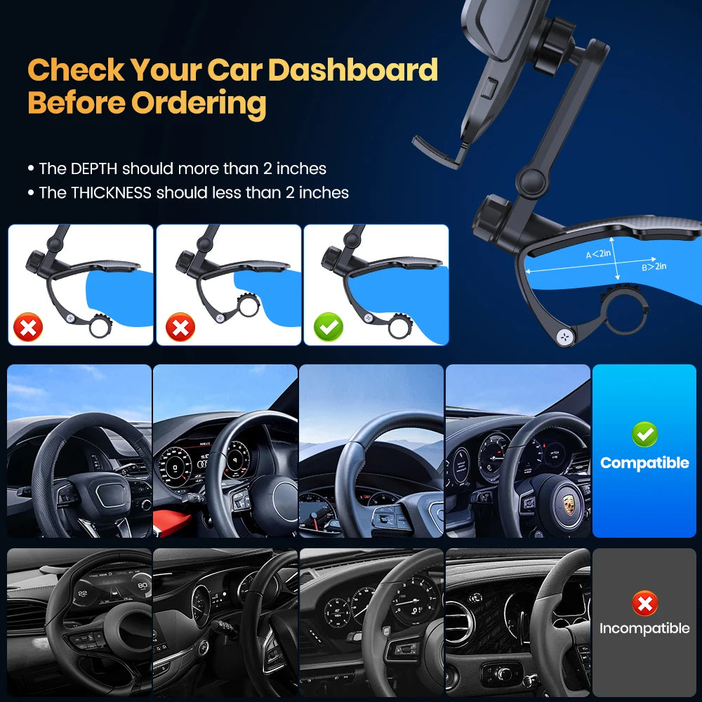Mobile Phone Holder - For Dashboard/Mirror