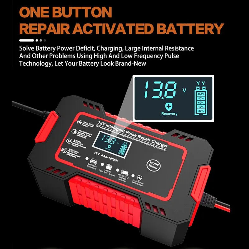 Car battery charger 12V 6A also for deep cycle