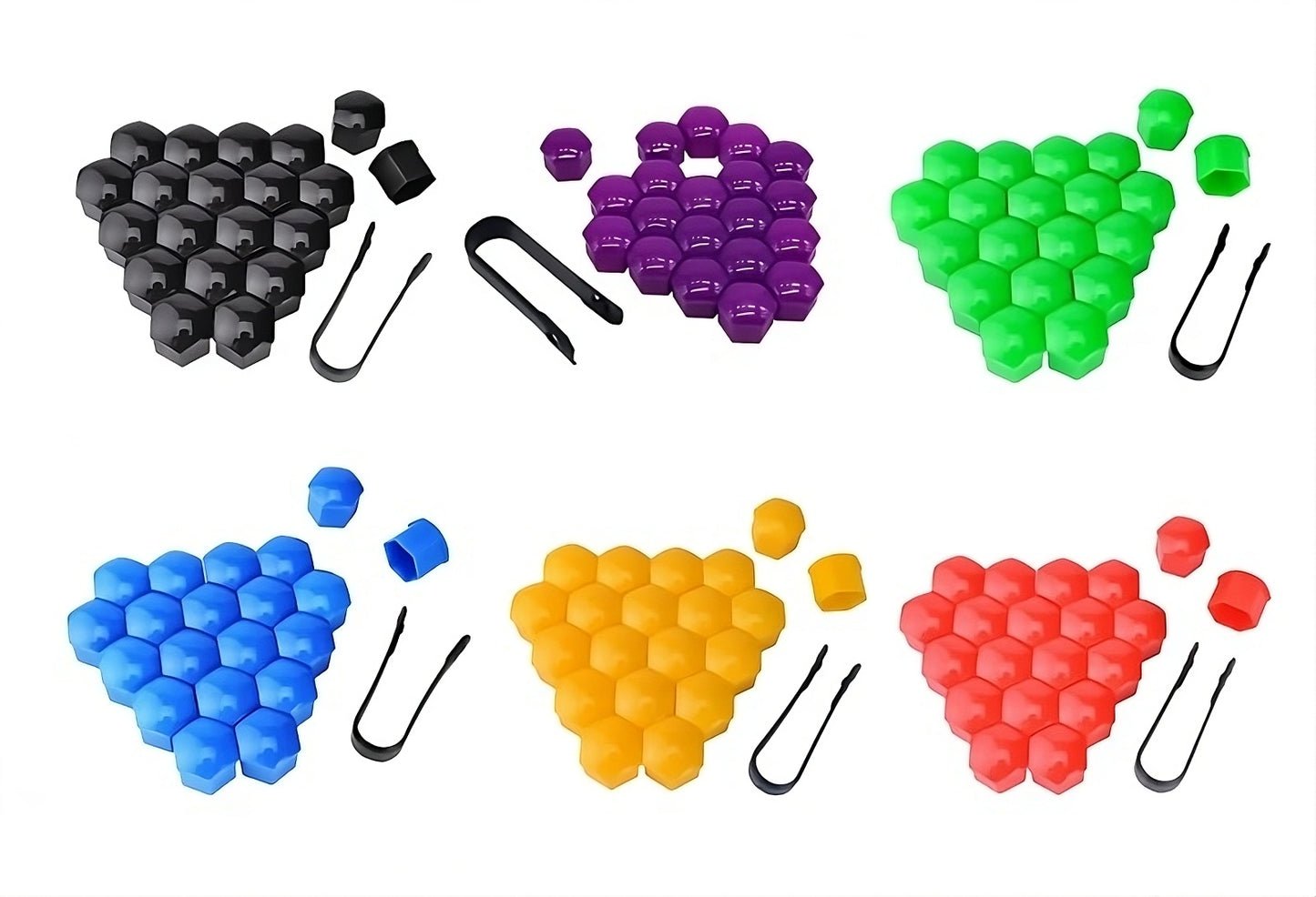 Wheel nut caps, Cap decoration (with clip) 17mm, 19mm, 21mm