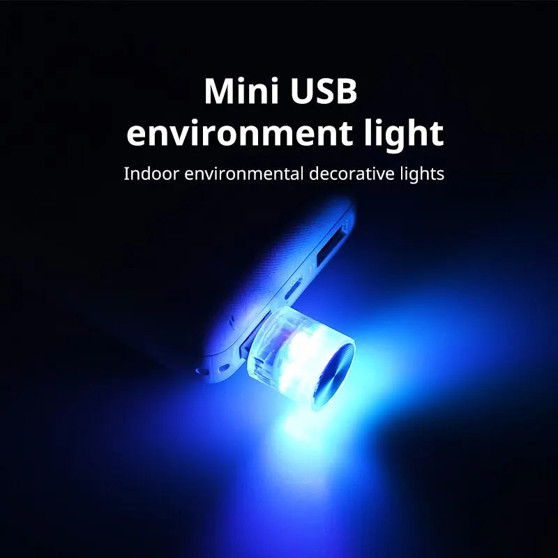Car Mini USB LED Atmosphere Lamp for Interieur - Plug & Play