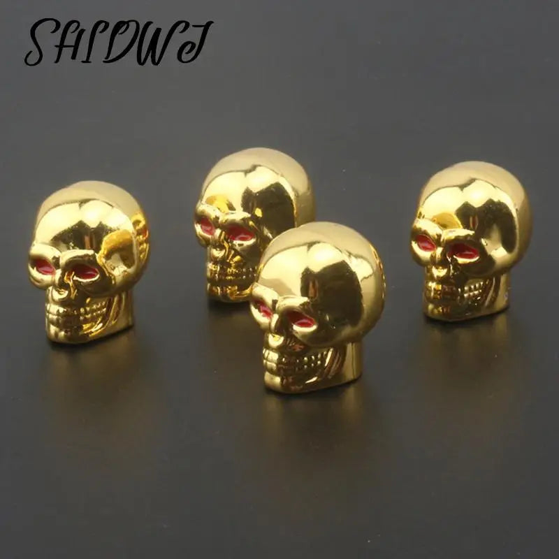 Universal Valve Caps (set 4) - Skull