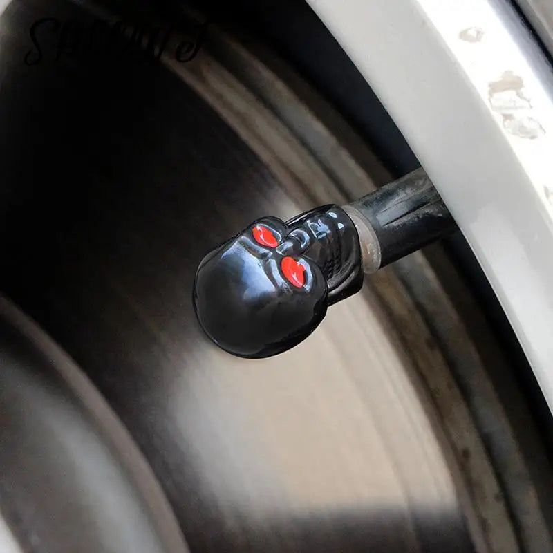 Universal Valve Caps (set 4) - Skull