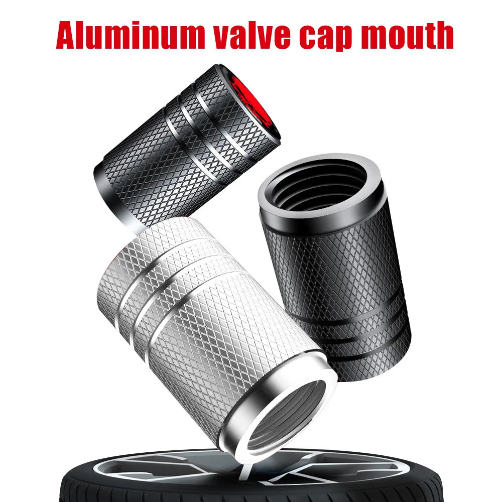 Sporty Universal Valve Caps (set 4) - Skull, Skeleton