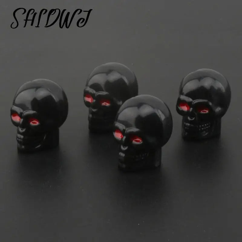 Universal Valve Caps (set 4) - Skull