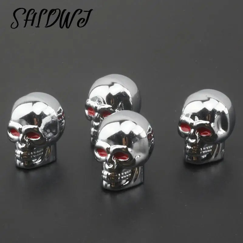 Universal Valve Caps (set 4) - Skull