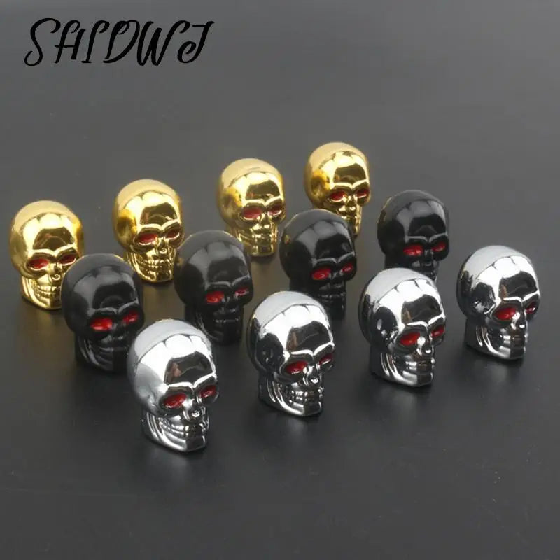 Universal Valve Caps (set 4) - Skull