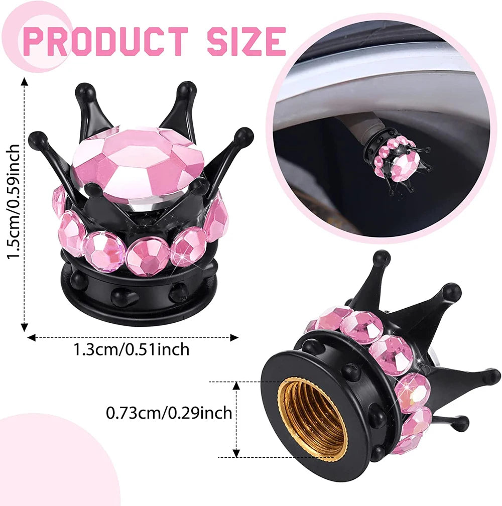 Bling Kroon Universal Valve Caps (set 4)