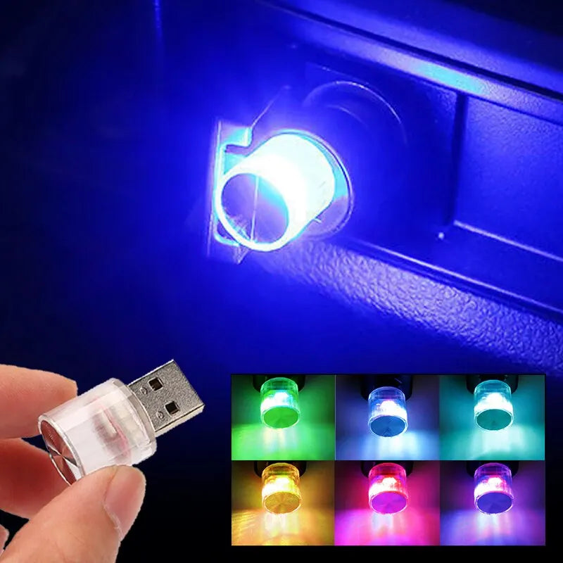 Car Mini USB LED Atmosphere Lamp for Interieur - Plug & Play