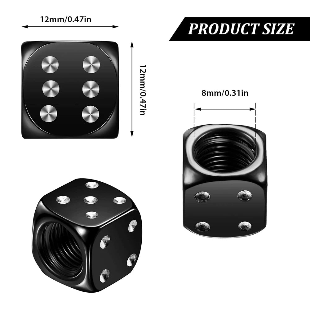 Dice Universal Valve Caps (set 4)