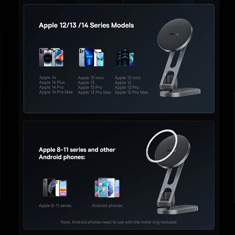 Magnetic phone holder, 360° rotatable - Extra Strong