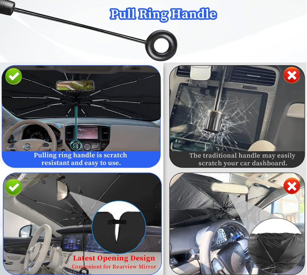 Car sunshade - with or without handle