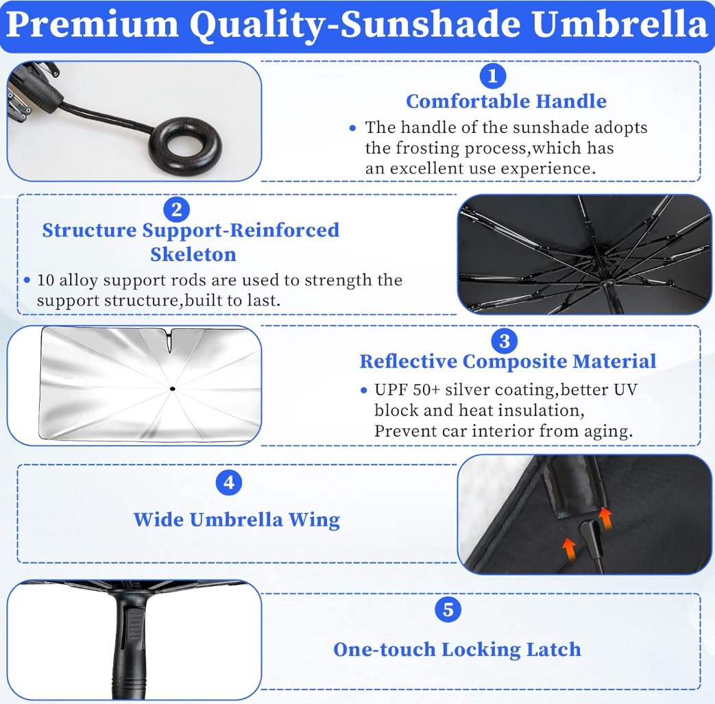 Car sunshade - with or without handle