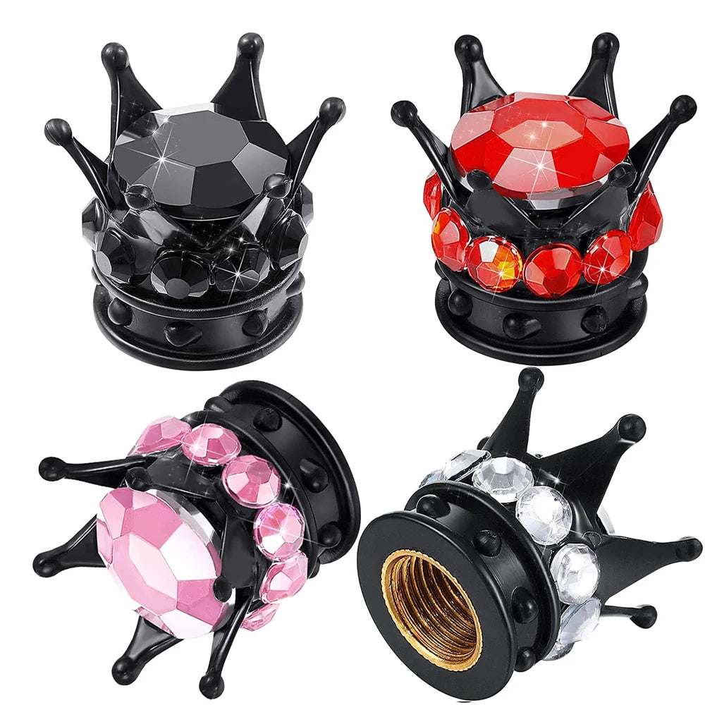 Bling Kroon Universal Valve Caps (set 4)