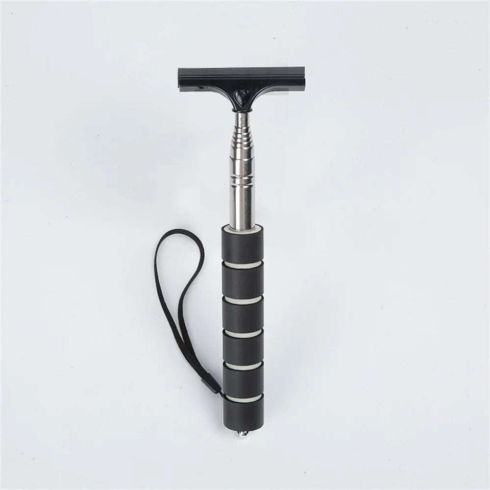 Extendable window wiper for side mirrors