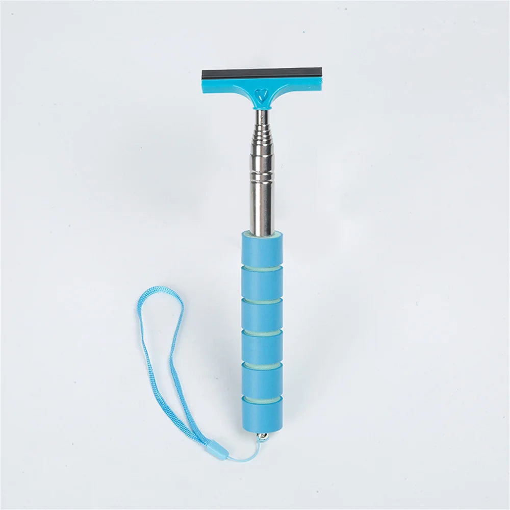 Extendable window wiper for side mirrors