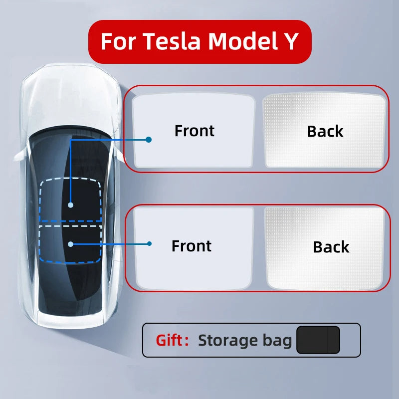 Schuifdak Zonbeschermer: Geschikt voor Tesla Model Y/3/3Highland