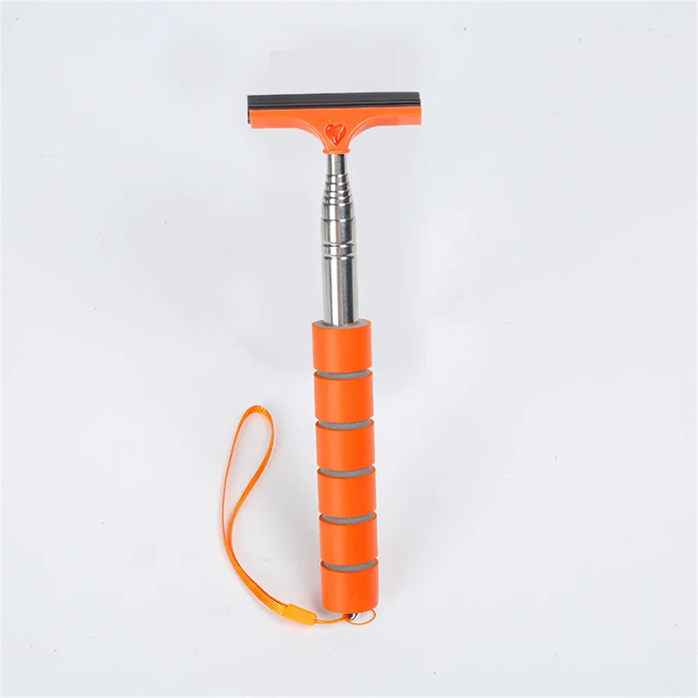 Extendable window wiper for side mirrors