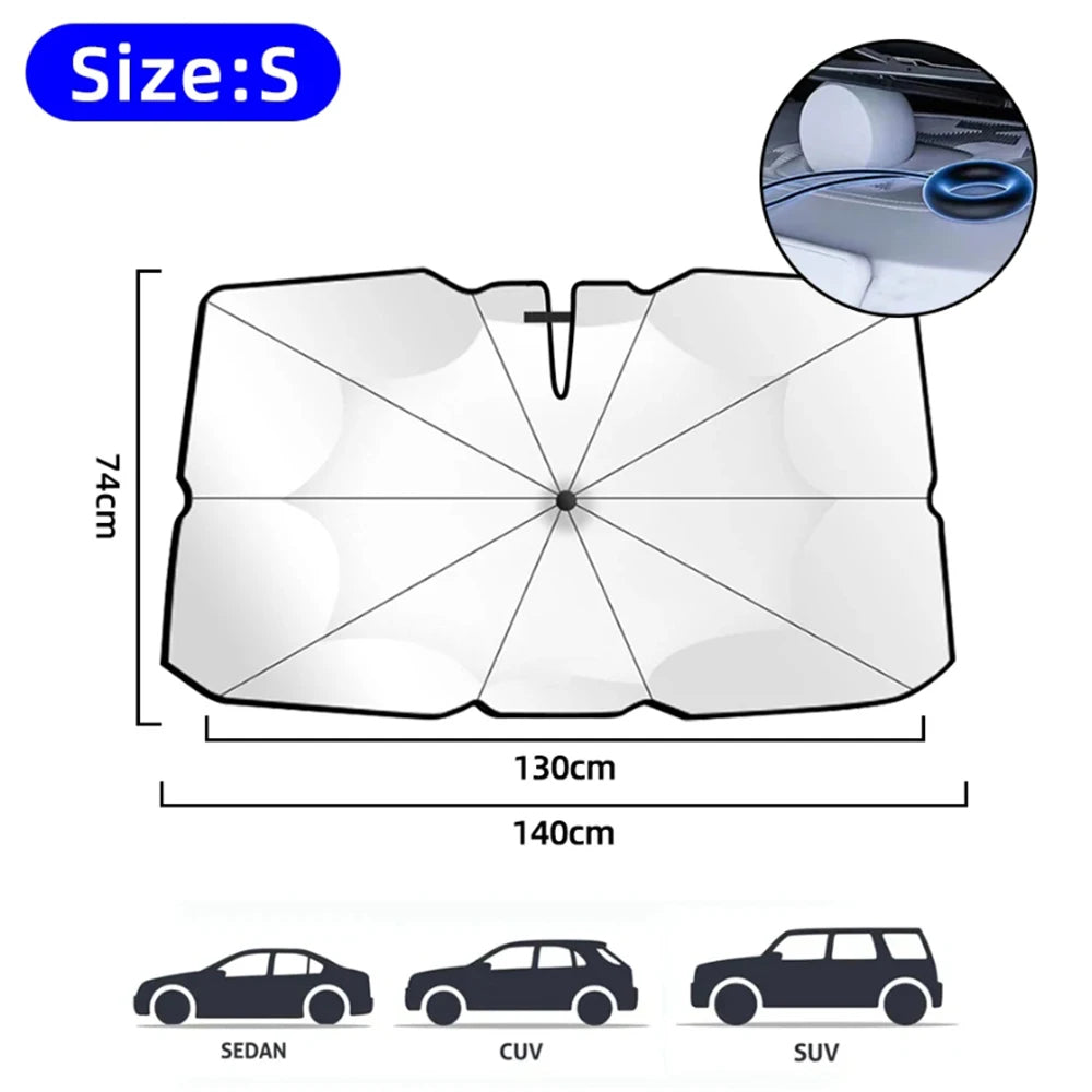 Car sunshade - with or without handle