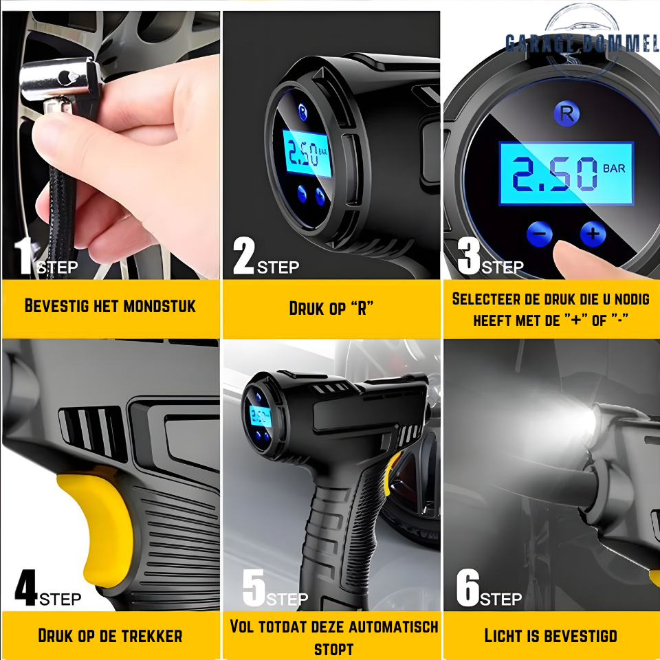 120W Portable Air Compressor Wireless/Wired For Any Band